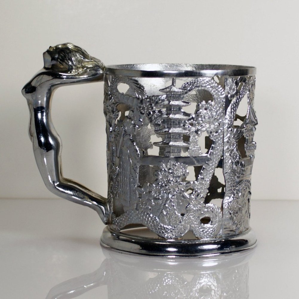 Pair of Art Deco Style Tea Cup Holders